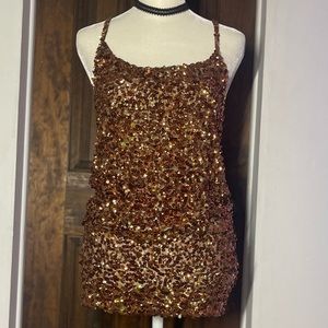 Sequin Opalescent & Copper Camisole